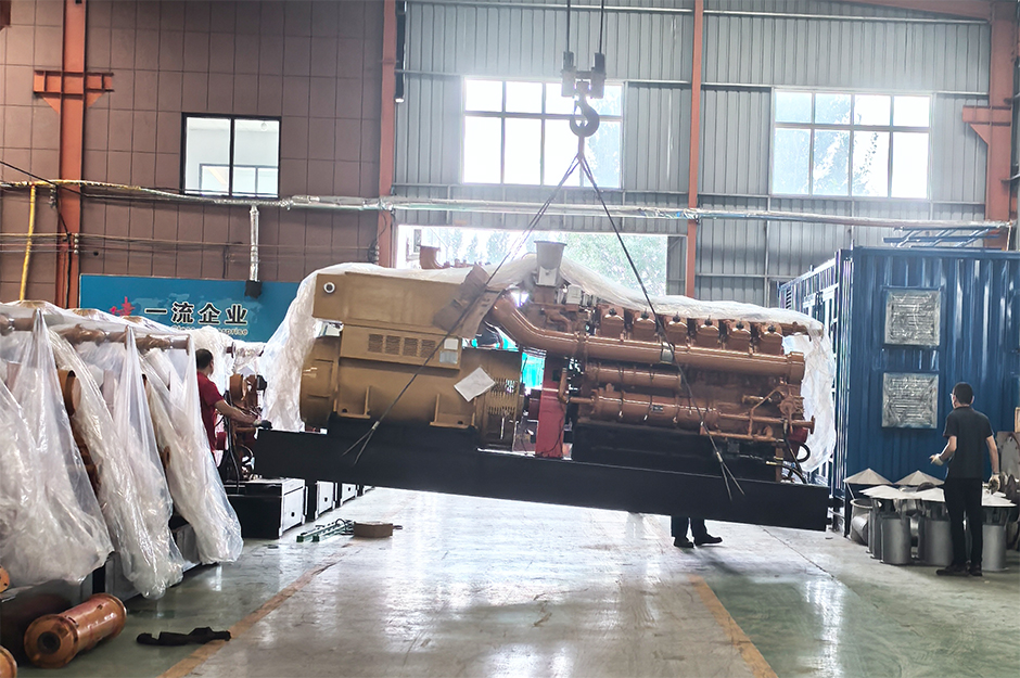 祝賀山東綠環(huán)9臺600KW瓦斯發(fā)電機組銷往貴州